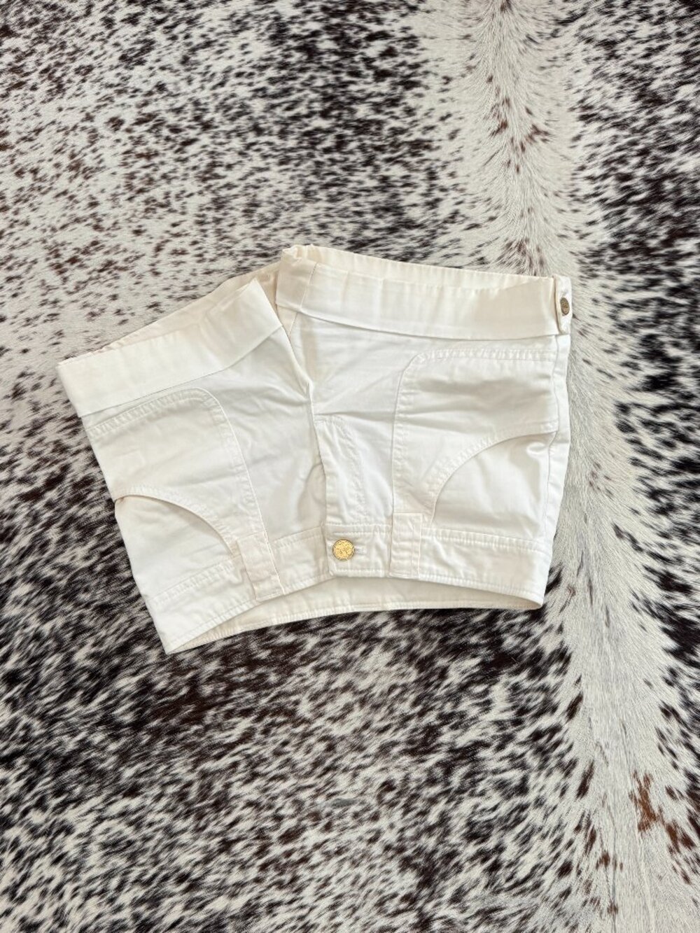 Tory Burch White Denim Shorts Sz 0